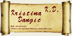 Kristina Dangić vizit kartica
